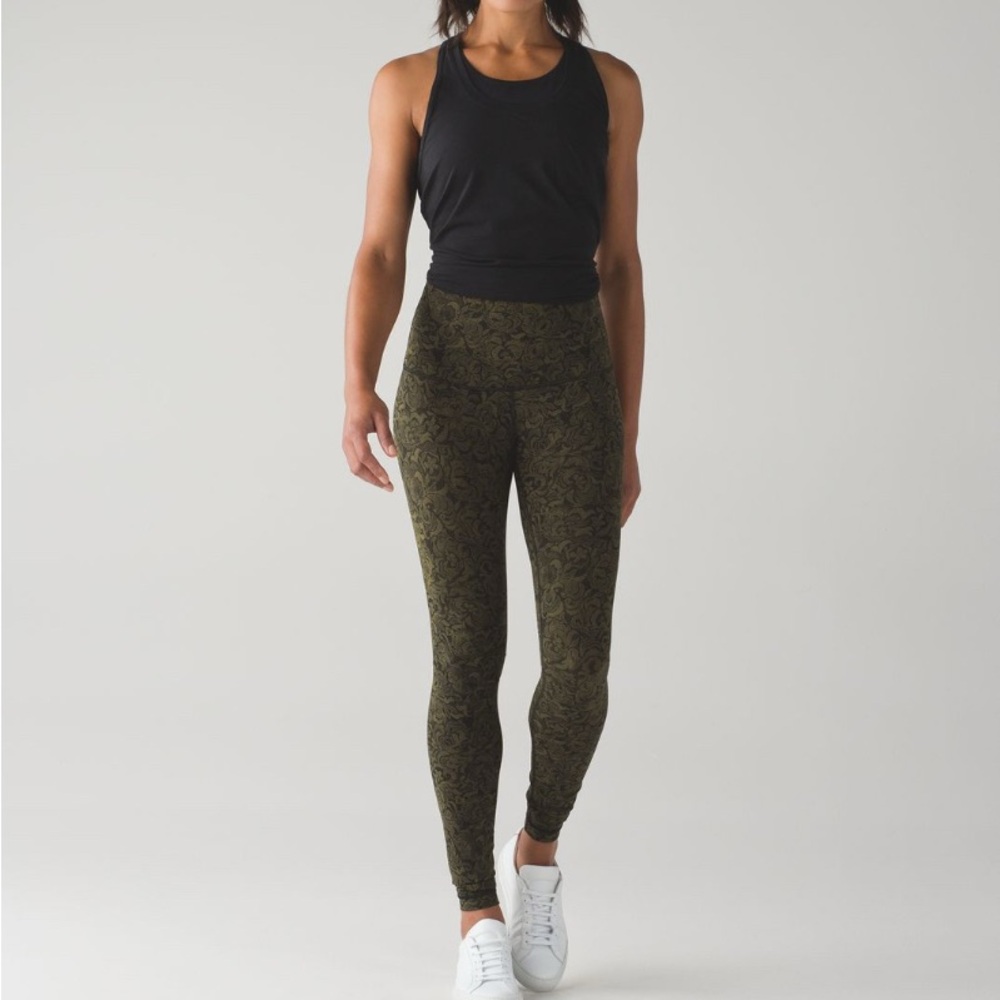 Lululemon Athletica Green Leggings High-Waisted Performance